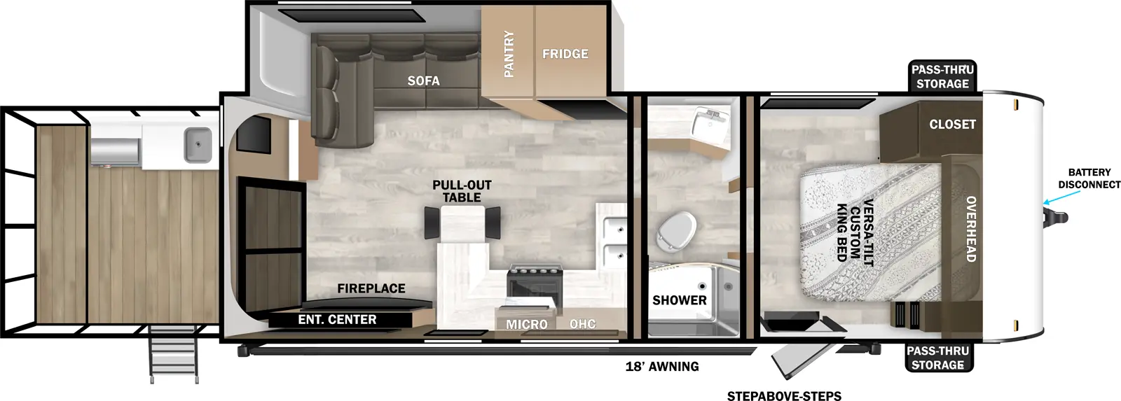 Cruise Lite 22VERANDA Floorplan